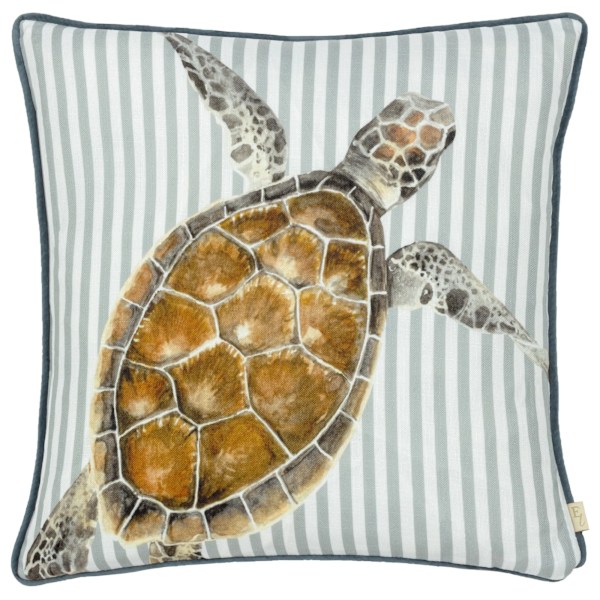 Evans Lichfield Salcombe Piped Turtle Kuddfodral 43cm x 43cm Multicoloured 43cm x 43cm