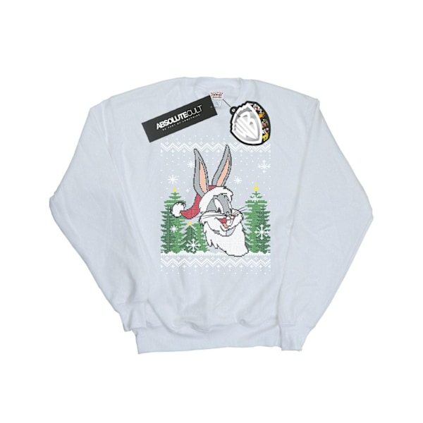 Looney Tunes Herr Bugs Bunny Jul Fair Isle Sweatshirt XL White XL