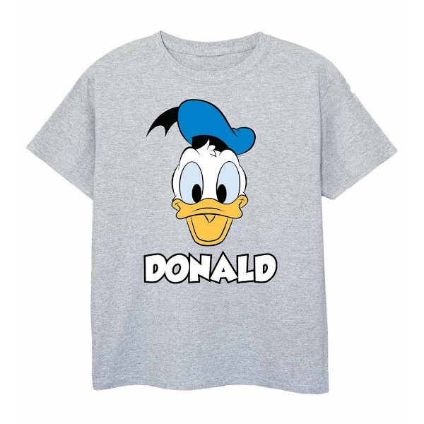 Disney Boys Donald Duck Face T-Shirt 5-6 år Sports Grey Sports Grey 5-6 Years