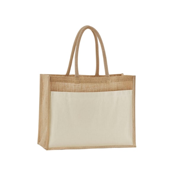 Westford Mill Stärkt Jute Tote Bag En Storlek Naturlig Natural One Size