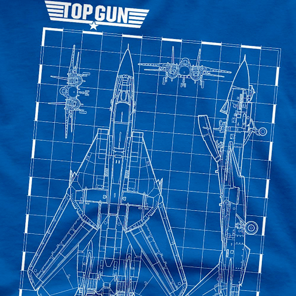Top Gun Herr Schematisk T-Shirt XL Royalblå Royal Blue XL