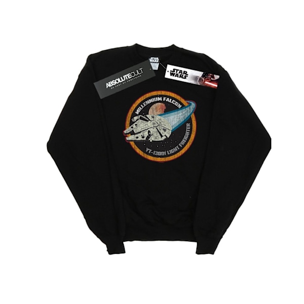 Star Wars Dam/Damer Millennium Falcon Badge Sweatshirt S Svart Black S