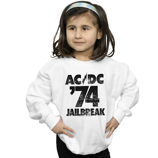 AC/DC Girls Jailbreak 74 Sweatshirt 7-8 år Vit White 7-8 Years