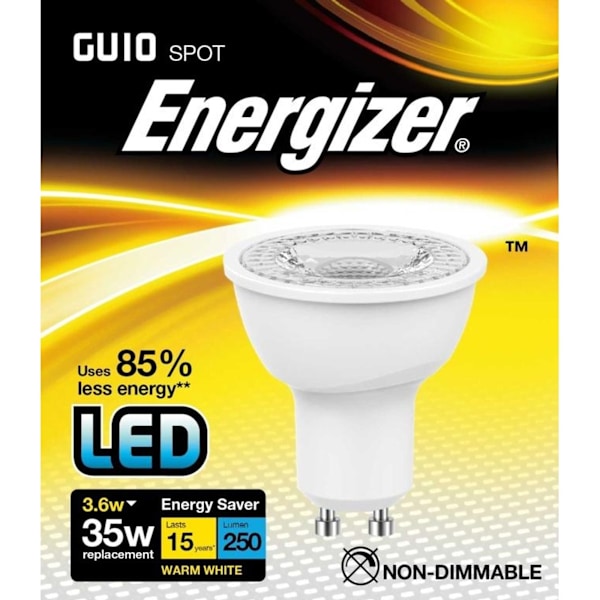 Energizer LED GU10 Boxed Spot Bulb 3.6w Varmvit Warm White 3.6w