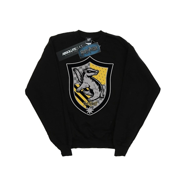 Harry Potter Dam/Damer Hufflepuff Crest Flat Sweatshirt XL Black XL