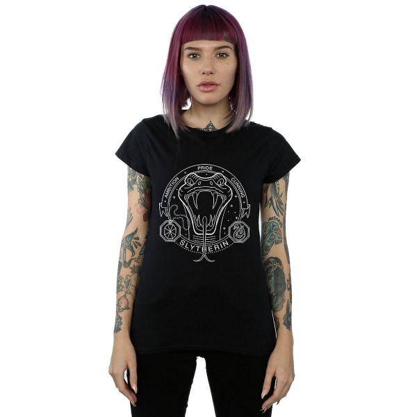 Harry Potter Dam/Dam T-shirt Slytherin bomull XXL Svart Black XXL