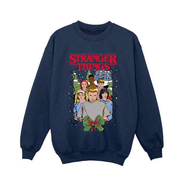 Netflix Boys Stranger Things Jul-Affisch Sweatshirt 12-13 Navy Blue 12-13 Years