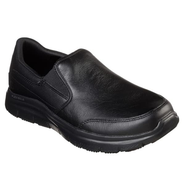 Skechers Herr Läder Flex Advantage SR - Bronwood Slip On Sko Black 9 UK