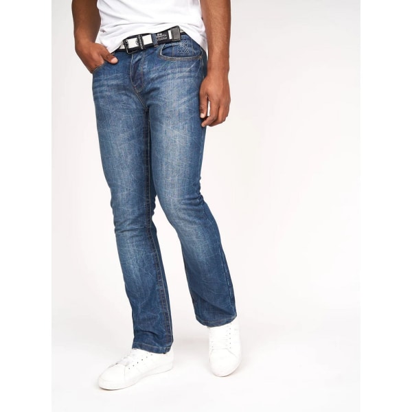 Crosshatch Mens New Baltimore Jeans 38R Mid Wash Mid Wash 38R