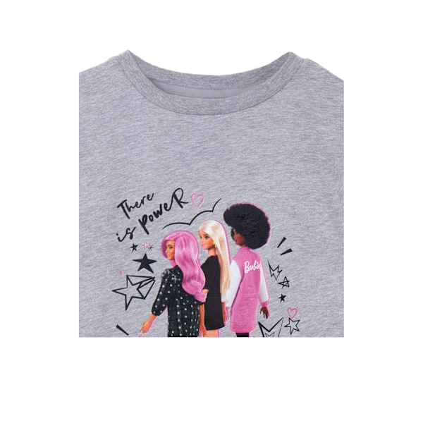 Barbie Girls There Is Power In Kindness Pose Marl Kortärmad Grey 13-14 Years