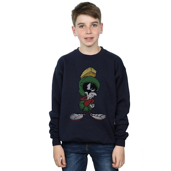 Looney Tunes Pojkar Marvin The Martian Pose Sweatshirt 5-6 År Navy Blue 5-6 Years