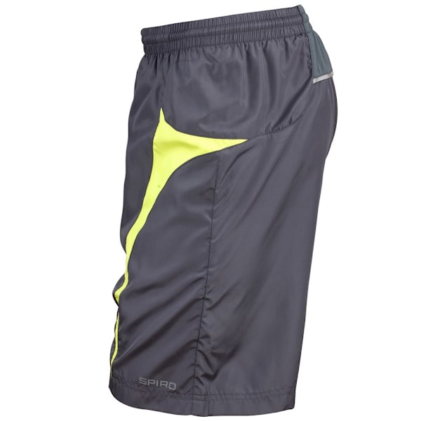 Spiro Unisex Adult Team Micro-Lite Mesh Lining Shorts XS Grå/Lime Grey/Lime XS