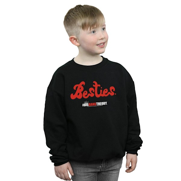 The Big Bang Theory Boys Besties Text Sweatshirt 9-11 år Bla Black 9-11 Years