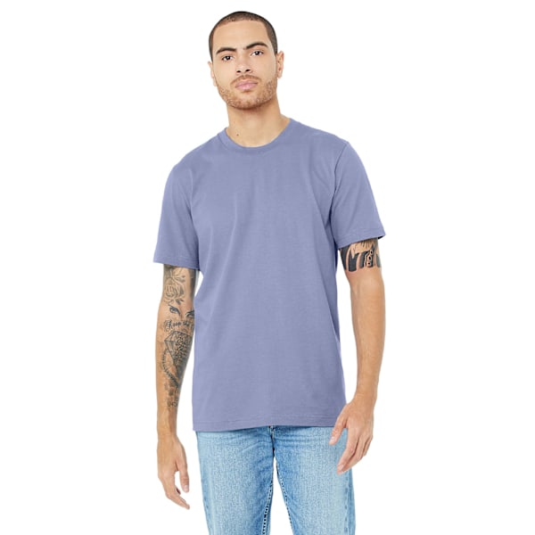 Canvas Unisex Jersey Crew Neck T-Shirt / Herr T-shirt med korta ärmar Lavender Blue XS