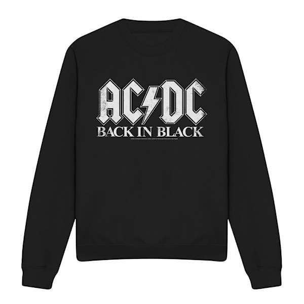 AC/DC Unisex Vuxen Back In Black Sweatshirt M Svart Black M