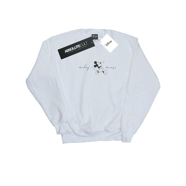 Disney Dam/Kvinnor Mickey Mouse Whistle Sweatshirt XXL Vit White XXL