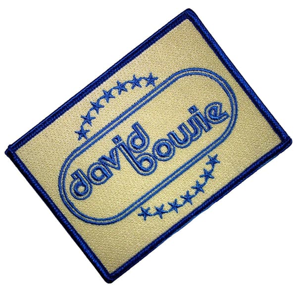 David Bowie Oval Stryk På Patch One Size Sand/Blå Sand/Blue One Size