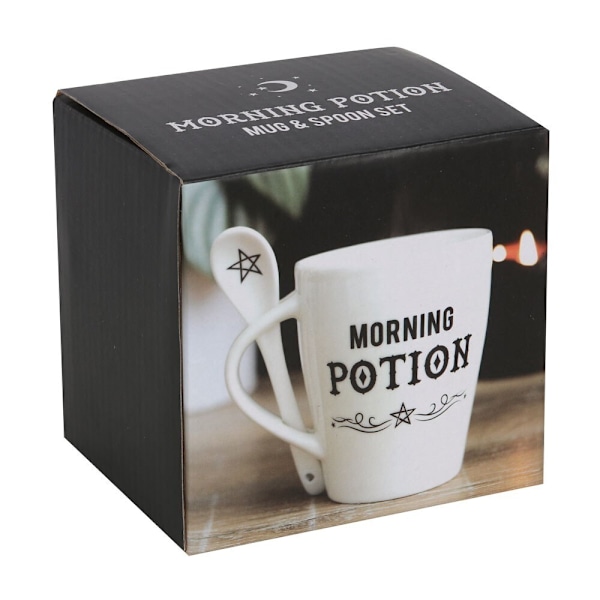 Something Different Morning Potion Keramisk Mugg Set En Storlek Whi White/Black One Size