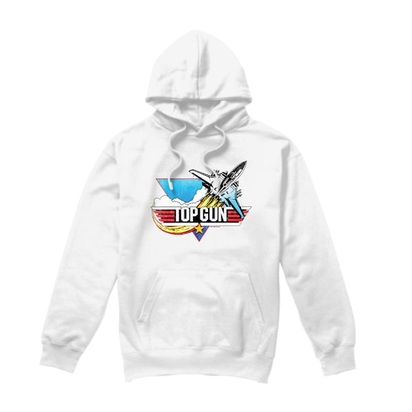 Top Gun Herr Jet Swoop Logotyp Hoodie M Vit White M