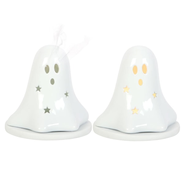 Something Different Keramisk Spök Tealight- och Rökelsekonhållare White One Size