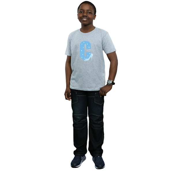 Disney Boys Alphabet C Is For Cinderella T-Shirt 5-6 År Spor Sports Grey 5-6 Years