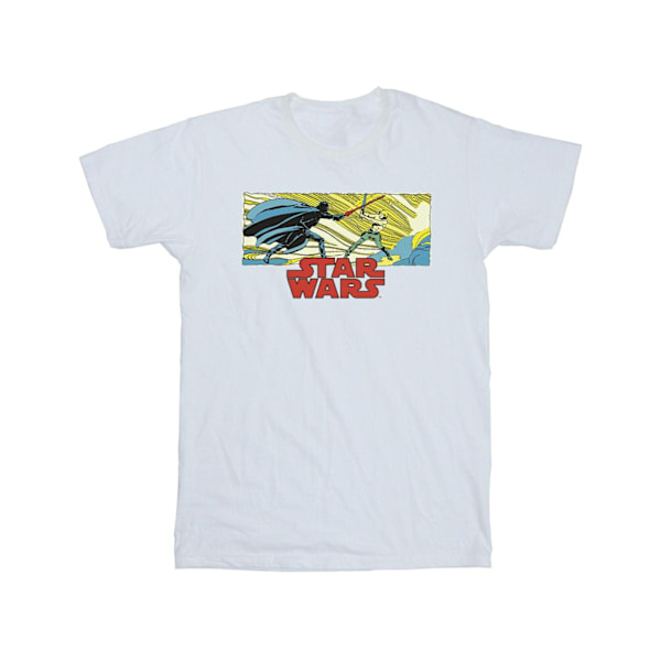 Star Wars Comic Strip Luke och Vader T-shirt M Vit White M