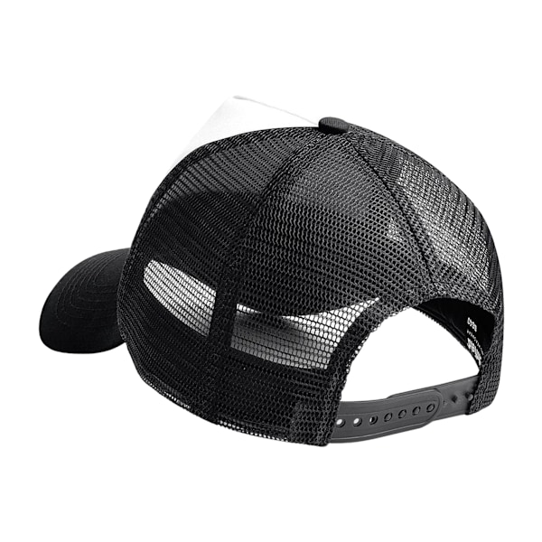 Beechfield Herr Halv Mesh Trucker Cap / Huvudbonad (2-pack) På Black/White One Size