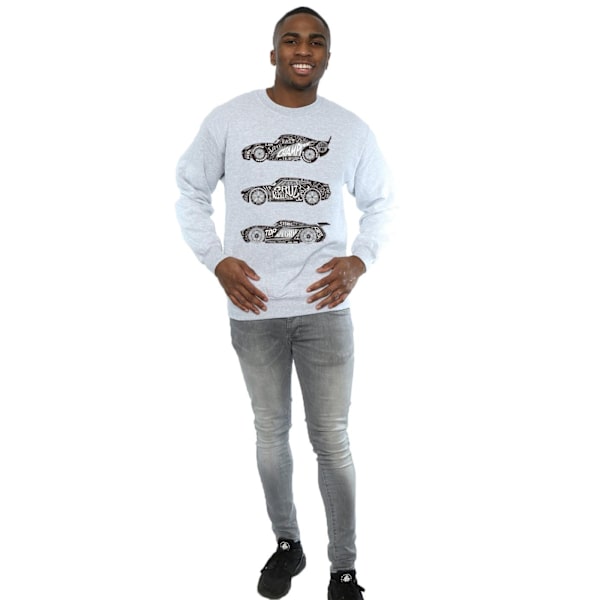 Disney Cars Text Racers Sweatshirt M Sports Grey för män Sports Grey M