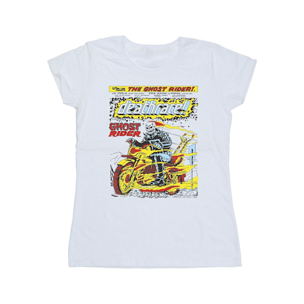 Marvel Womens/Ladies Ghost Rider Chest Deathrace Bomull T-shirt White M