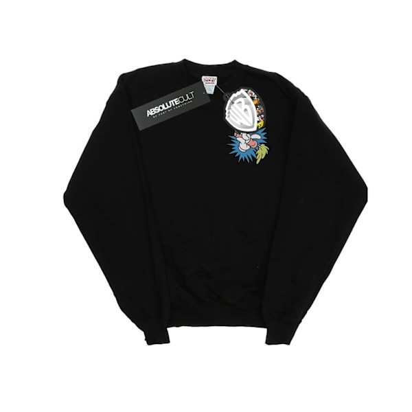 Looney Tunes Herr Bugs Bunny Morot Brösttryck Sweatshirt S B Black S