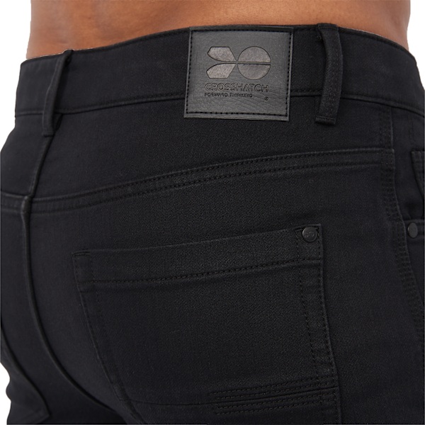 Crosshatch herr Lampoons Slim Jeans 38R Svart Black 38R