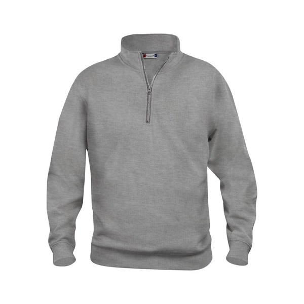 Clique Unisex Vuxen Basic Halv Zip Sweatshirt L Grå Melange Grey Melange L