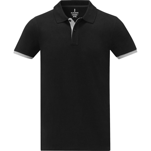 Elevate Mens Morgan Kortärmad Poloskjorta 3XL Solid Black Solid Black 3XL