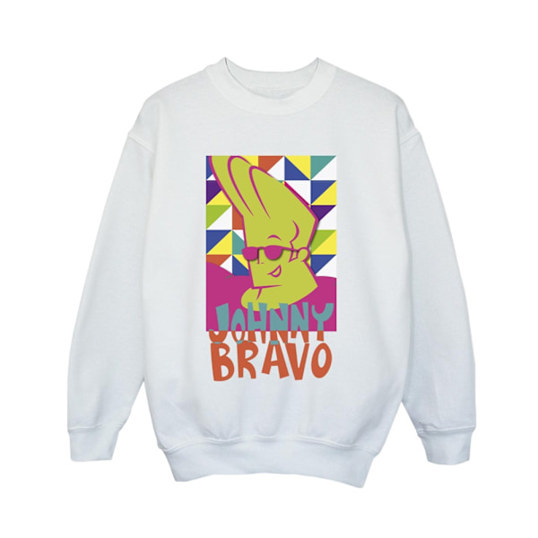 Johnny Bravo Boys Multi Triangles Pop Art Sweatshirt 12-13 År White 12-13 Years