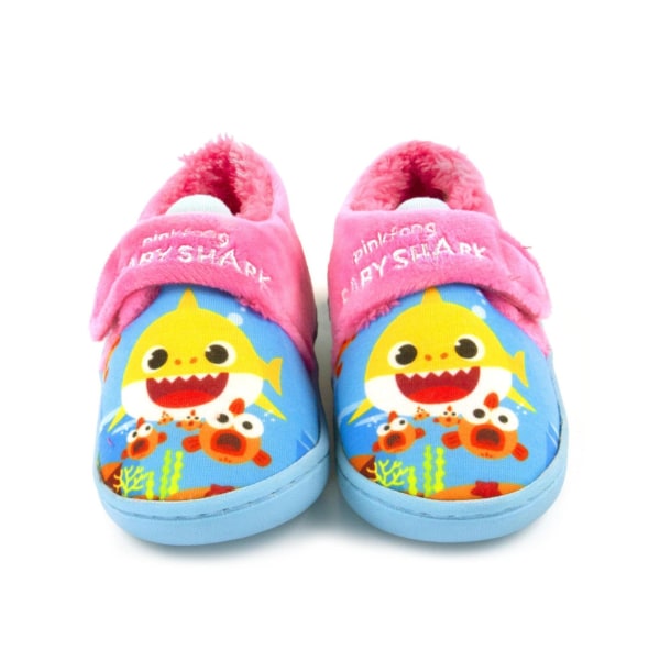 Baby Shark Girls Slippers 3.5 UK Child Rosa/Himmelsblå/Gul Pink/Sky Blue/Yellow 3.5 UK Child