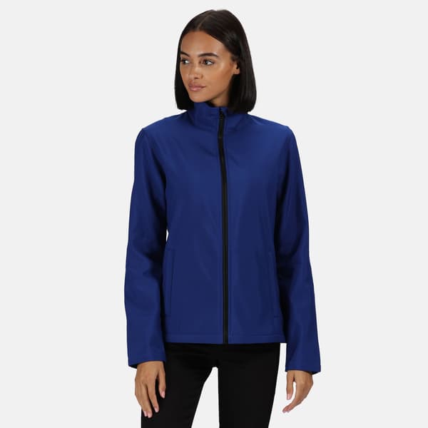 Regatta Professional Dam/Dam Tryckbar Soft Shell Jacka Royal Blue/Black 12 UK