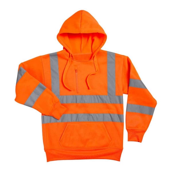 Warrior Herr Hi-Vis Pullover Hoodie XL Fluorescent Orange Fluorescent Orange XL