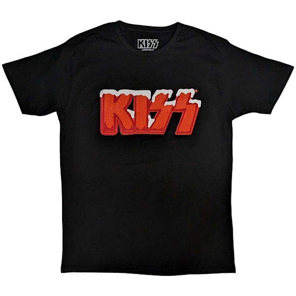 Kiss Unisex Adult Holiday Logo T-Shirt M Svart Black M