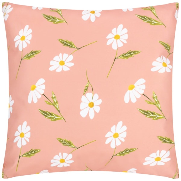 Wylder Reversible Daisies Blommigt cover för utomhusbruk 43 cm x 4 Pink 43cm x 43cm