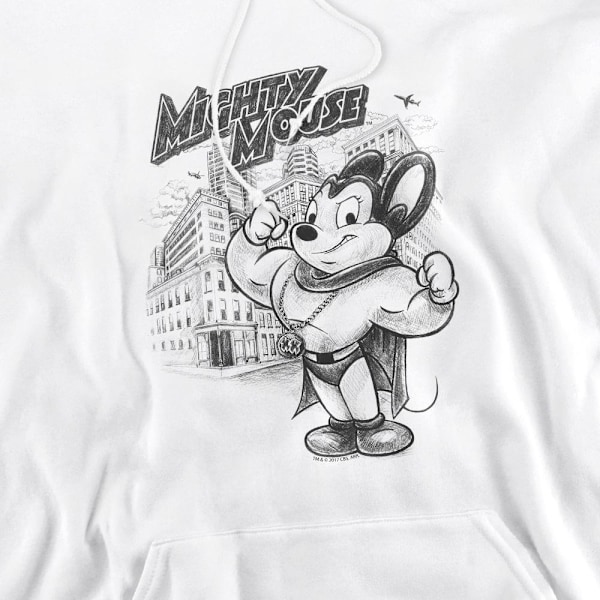 Mighty Mouse Herr Protect & Serve Hoodie L Vit White L