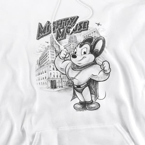 Mighty Mouse Herr Protect & Serve Hoodie M Vit White M