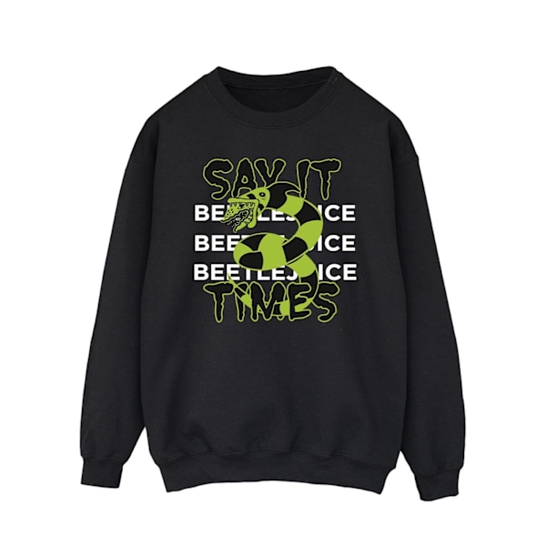 Beetlejuice Herrarnas Säg Det 3 Gånger Tröja 5XL Svart Black 5XL