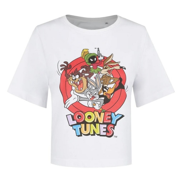 Looney Tunes Dam/Dam Karaktärer Boxy Crop Top L Vit/Röd White/Red/Brown L