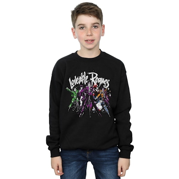 DC Comics Boys Batman Loveable Rogues Sweatshirt 3-4 år Svart Black 3-4 Years