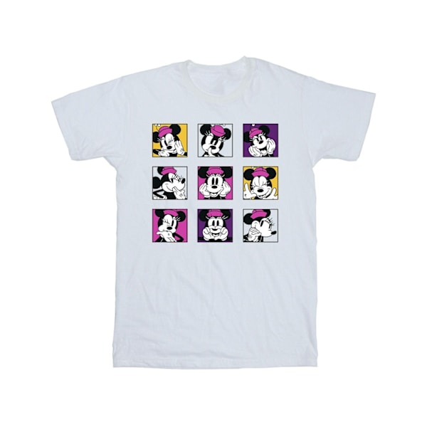 Disney Boys Minnie Mouse Squares T-Shirt 5-6 år Vit White 5-6 Years