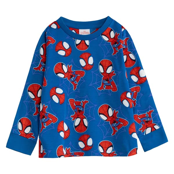 Spider-Man Pojkar Karaktär Långärmad Pyjamas Set 3-4 År Blue 3-4 Years