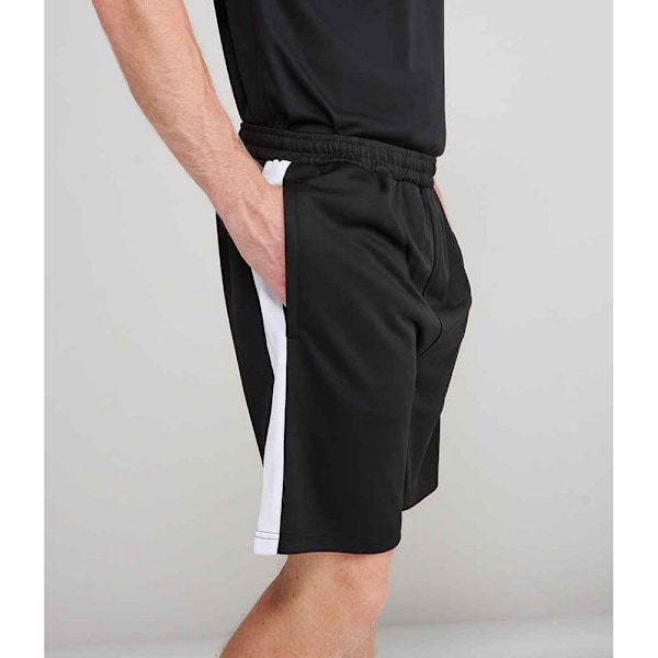Finden & Hales Herrar Stickade Shorts XS Svart/Vit Black/White XS