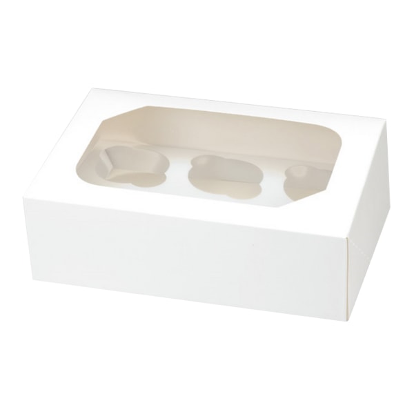 Club Green Muffin/Cupcake Box (paket med 2) 2 x 12 Vit White 2 x 12