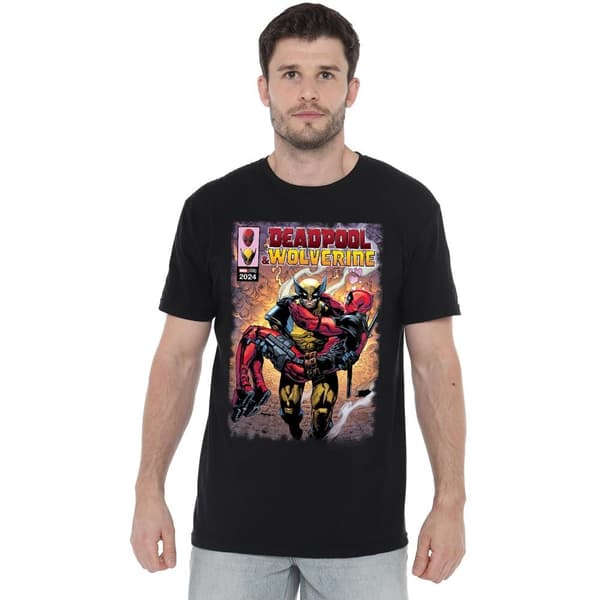 Deadpool & Wolverine Herr Wolverine Räddar Deadpool Serietidnings-T-shirt Black M