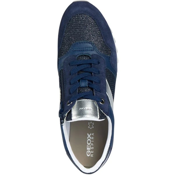 Geox Dam/Dam Tabelya Läder Sneakers 7.5 UK Blå Blue 7.5 UK